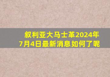 叙利亚大马士革2024年7月4日最新消息如何了呢