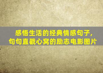 感悟生活的经典情感句子,句句直戳心窝的励志电影图片