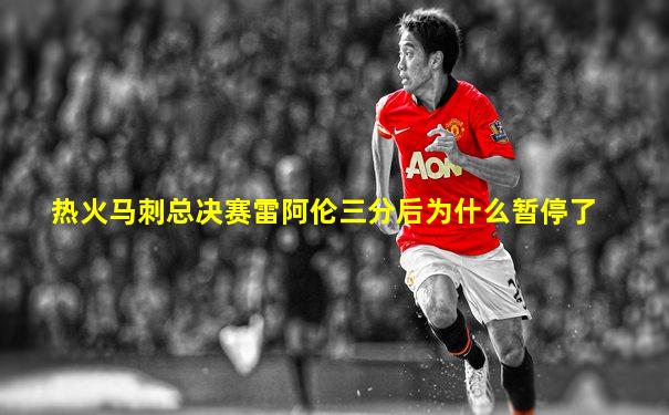热火马刺总决赛雷阿伦三分后为什么暂停了