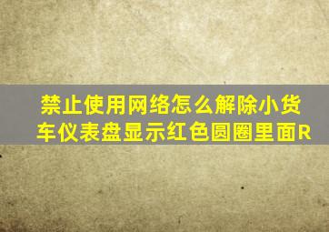 禁止使用网络怎么解除小货车仪表盘显示红色圆圈里面R