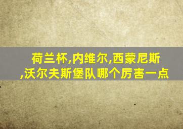 荷兰杯,内维尔,西蒙尼斯,沃尔夫斯堡队哪个厉害一点
