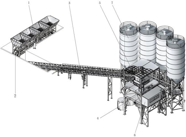 混凝土搅拌站结构图